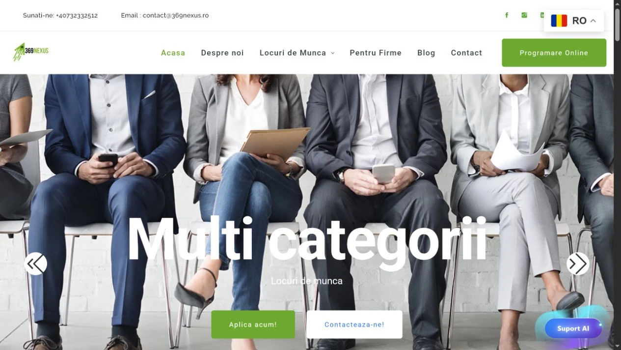 Captură reală a site-ului 369Nexus