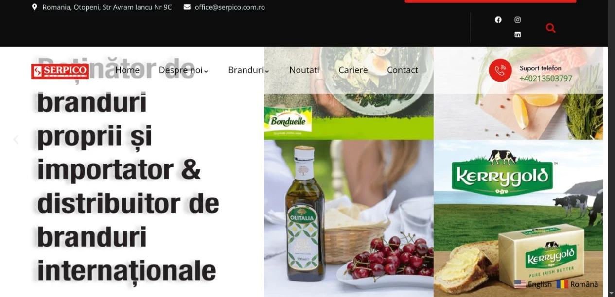 Captură reală a site-ului Serpico Trading